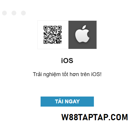 Mã QR tải app W88 trên IOS